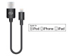 USB to MFi Lightning Rounded Cable | 6in | Black