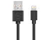 13831                 USB to MFi Lightning Rounded Cable | 4ft | Black