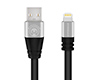 13953                 Flexi USB to MFi Lightning Flat Cable | 6ft | Black