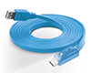 Lighted USB to USB-C Flat Cable | 6ft | Blue