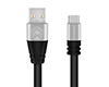 14529                 Flexi USB to USB-C Flat Cable | 10ft | Black