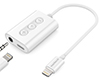 Audio + Charge Adapter for iPhone | 3.5mm Aux and MFi Lightning | White