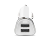 High-Power 17W Dual USB Car Charger | White 