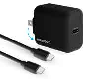 20W USB-C PD Fast Wall Charger | 4ft USB-C Cable | Black