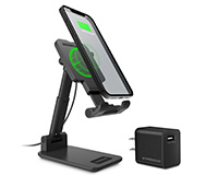 PowerFold 10W Wireless Fast Charging Stand | Black