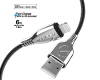 TITANIUM USB to Lightning Braided Cable | 6ft | Black