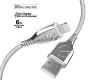 TITANIUM USB to Lightning Braided Cable | 6ft | White