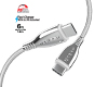 15502                 TITANIUM USB-C to USB-C Braided Fast Charge Cable | 6ft | White