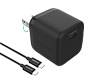 30W USB-C PD Wall Charger + USB-C to USB-C Cable | Black 