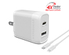 15627                 SpeedBoost 25W USB-C PD + 12W USB Fast Wall Charger with PPS | 6ft MFi Lightning Cable | White