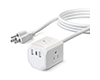 CUBE Multi-Port Power Strip Extension Cord | White