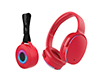 15863                Wireless Audio Essentials Duo | Light-Up Speaker + Headphones | Red