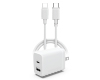 16015                HyperGear Basics | 30W USB-C PD + USB Fast Wall Charger | 4ft USB-C Cable | White 