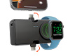 5,000mAh | Power Pack Nano Ultra-Mini Power Bank with Built-In Apple Watch Charger | Black
