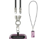 HyperGear TECHcessories | 2-in-1 Universal Crossbody Phone Strap and Charging Cable | Black