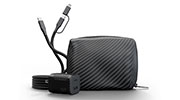 HyperGear TECHcessories | 30W USB-C PD Charging Kit with Travel Pouch | Carbon Fiber 