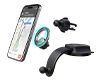 Mag Grip Pro Magnetic Phone Mount 3-in-1 Kit | Vent + Dashboard + Windshield | Silver 