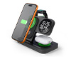 PowerFold 24/7 3-in-1 Wireless Charging Stand with Digital Alarm Clock | Black 