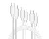 HyperGear Basics | USB-C to USB-C Cable | 4ft | 3-Pack | White