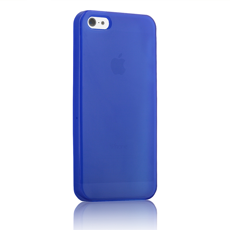 TPU Cover for Apple iPhone 5/5s Transparent Dark Blue