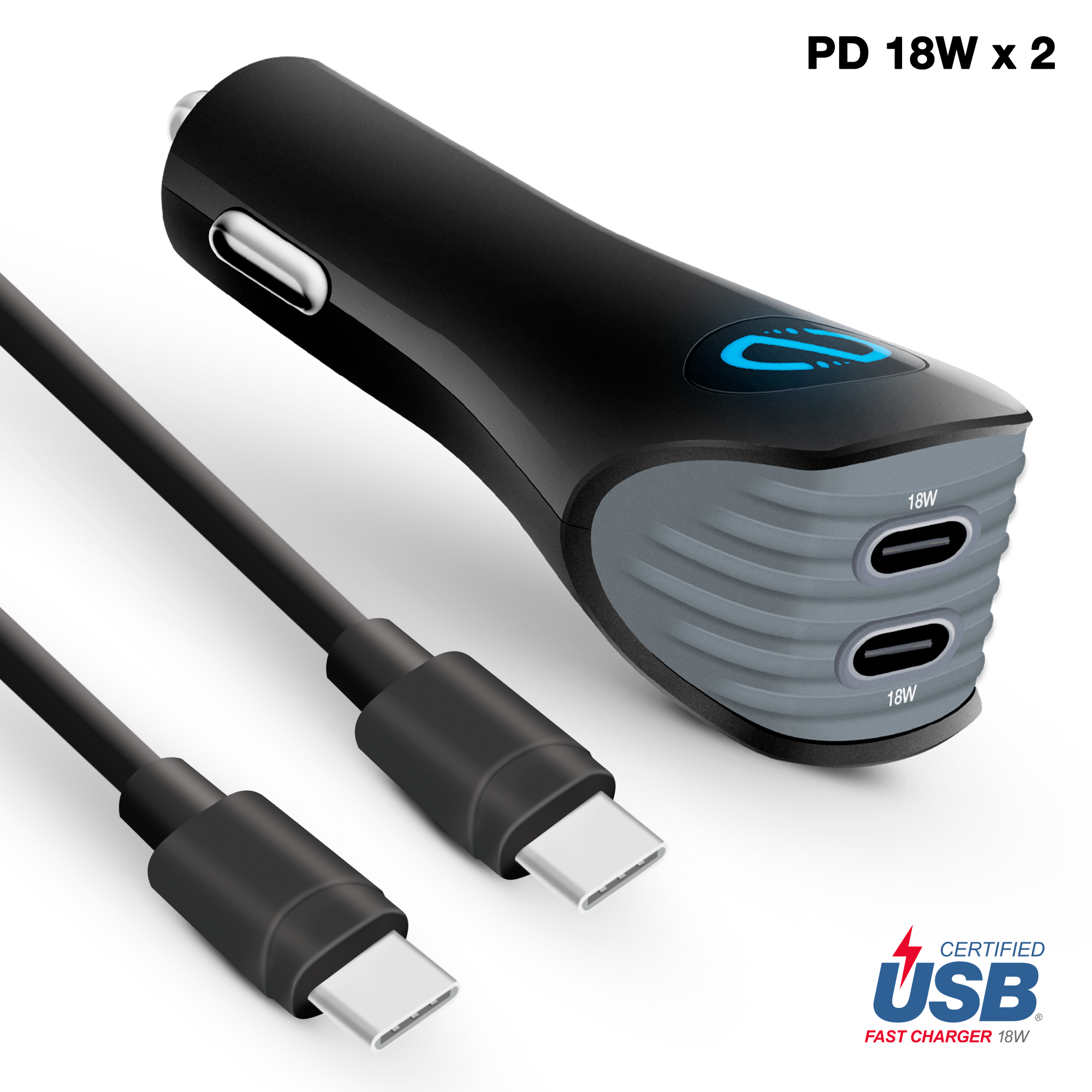 Samsung Car Charger 18W USBC PD w/ USBC Cable Hypercel